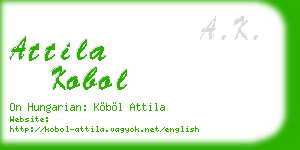 attila kobol business card